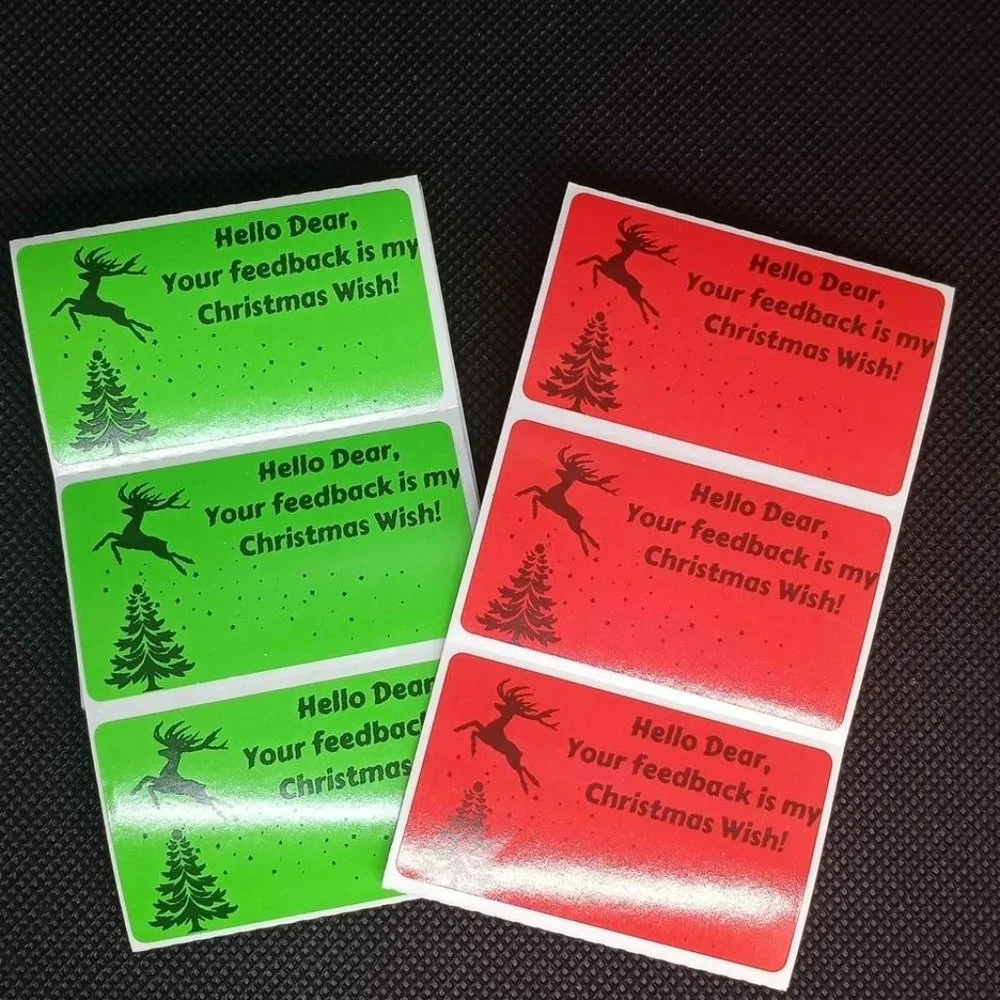 💙100 Christmas Wish- Shipping Labels Thermal Packaging Stickers 2.25